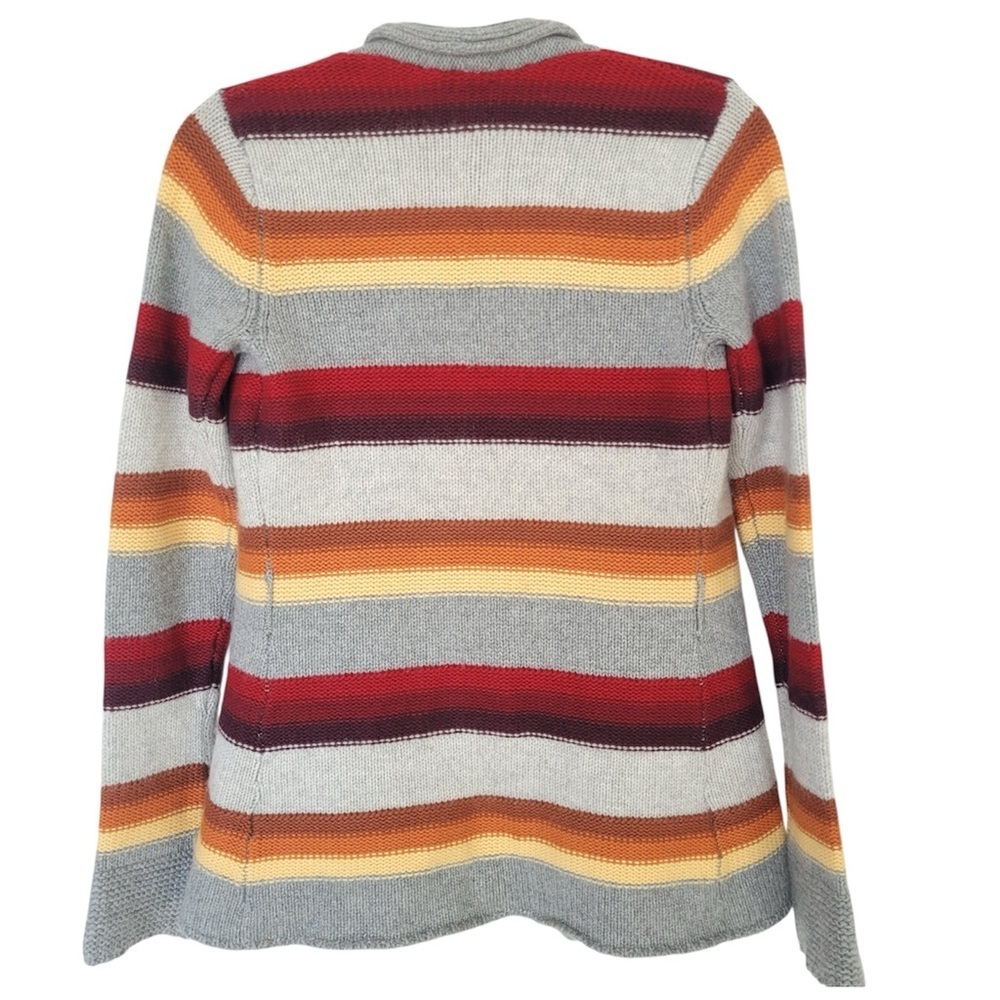 Vince 100% cashmere warm striped open front cardigan sweater size S - Picture 2 of 10